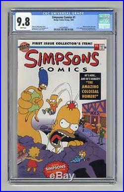 Simpsons Comics (Bongo) 1A 1993 Direct Variant Poster Included CGC 9.8