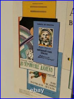 Space Soviet Original Poster READ BOOKS ABOUT PEOPLE WHO SOARED TO THE STARS