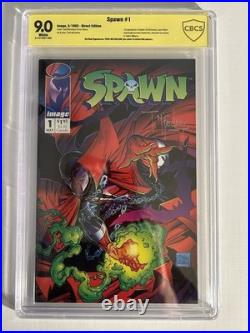 Spawn 1 CBCS 9.0 Verified DOUBLE Signed By McFarlane TWICE Cover & Poster Image