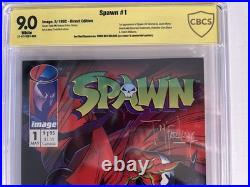 Spawn 1 CBCS 9.0 Verified DOUBLE Signed By McFarlane TWICE Cover & Poster Image