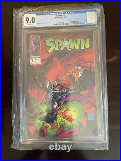 Spawn #1 CGC 9.0 WP 1st App. Of Spawn (Al Simmons) Pitt + Spawn Pin-up, Poster