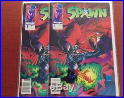 Spawn #1 Newsstand Edition With Poster TWO (2) COPIES! 9.0 or better Hot Book