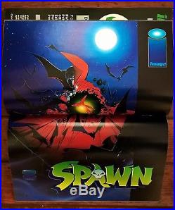 Spawn #1 Newsstand Edition With UPC Barcode & Poster! 1992 Variant NM McFarlane