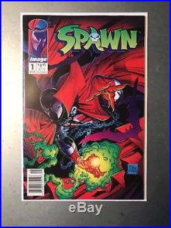 Spawn #1 Newsstand Edition With UPC Barcode & Poster VHTF! 1992 Variant NM