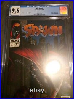 Spawn #5 Newsstand Edition CGC 9.6Death of Billy Kincaid Poster of Spawnmobile