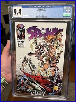 Spawn 9 CGC 9.4 1st Appearance Of Medieval Spawn & Angela Jim Lee Poster 1993