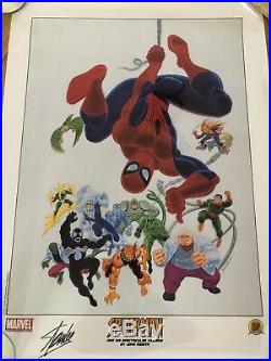Spider-Man And His Spectacular Villains Lithograph Signed By STAN LEE