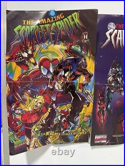 Spider-Man Comic Book Posters lot Of 4 Vintage Rare HTF Light Wear OOP Marvel