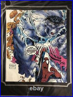 Spider-Man Hulk- Todd McFarlane Marvel Poster/ Print 1990 Comic Images 12.5x15.5