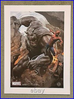 Spider-Man Vs Rhino Marvel Comic Book Art Print Poster Mondo Carlos Dattolis