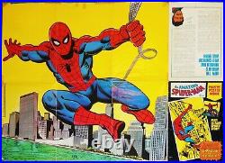 Spider-man Poster Magazine-signed Stan Lee-marvel Comics-1977rare! Coagood