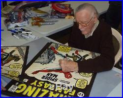 Stan Lee Signed Amazing Fantasy 15 Spiderman Comic Book 20x28 Poster PSA/DNA COA