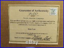 Stan Lee Signed Authentic Exceisior Certificate Of Guarantee Framed poster rare