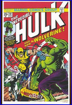 Stan Lee Signed Autographed Incredible Hulk #181 poster art print 1993 Wolverine