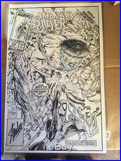 Stan Lee Signed McFarland Hulk Art Reprint Poster 11 By 17 Coa