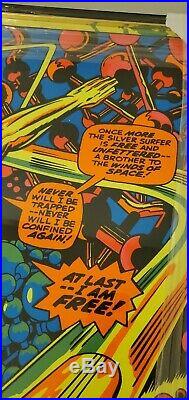 Stan Lee Signed Psa/dna Silver Surfer Third Eye Blacklight Poster 1971 Marvel