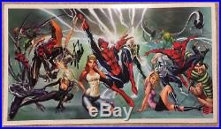 Stan Lee Signed Spider-Man J. Scott Campbell Poster Print with Black Cat Mary Jane