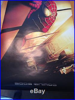 Stan Lee Signed Spiderman Original Movie DS Poster with COA Recalled Version