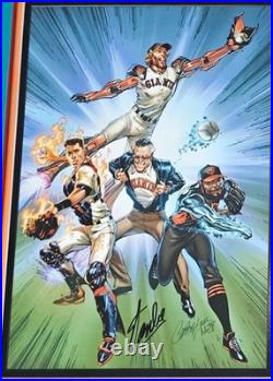 Stan Lee signed San Francisco Giants 2015 Superheroes and Comics Night