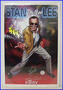 Stan The Man Lee print signed by STAN LEE and artist NEAL ADAMS, COA