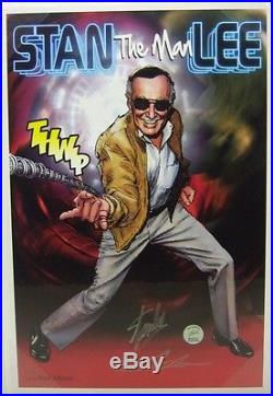 Stan The Man Lee print signed by STAN LEE and artist NEAL ADAMS, COA