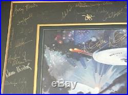 Star Trek Framed Autographed Lithograph WithCOA