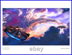 Star Wars Millenium Falcon 22x17 by Guy Vasilovich Ltd Edition x/125 Poster Art