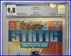 Static #1 CGC 9.8 1993 -Plus Trading Card, 2 Posters And Cardstock Introduction