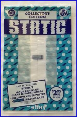 Static #1 CGC 9.8 1993 -Plus Trading Card, 2 Posters And Cardstock Introduction
