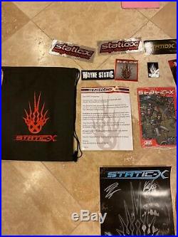 Static-x Signed Autographed Drumhead Poster Stickers Comic Book Lot
