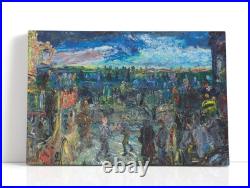 Stretched wrapped canvas art print giclée or poster. The old days