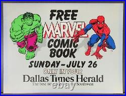 Sunday Times Herald Free Marvel Comic Book Promotional Poster JULY26 FN 6.0 1981