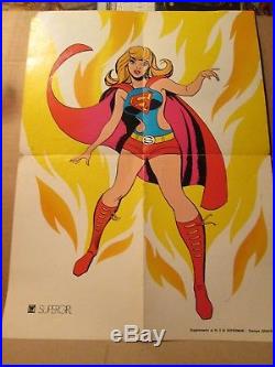 Supergirl RARE POSTER Unique Risque Vintage GGA Headights Not Seen In USA! COA