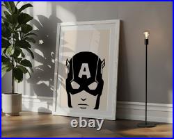 Superhero Prints Set of 6, Boys Room Decor, Superhero Prints