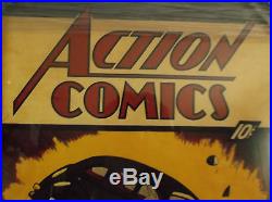 Superman Action Comic Litho Limited Edition Framed Signed Sheldon Moldoff