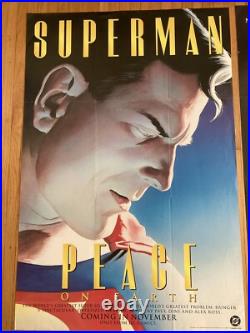 Superman Batman War on Crime DC Comic Dini Alex Ross promo poster subway 26x39