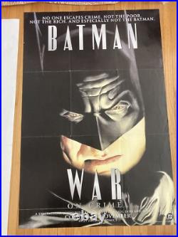 Superman Batman War on Crime DC Comic Dini Alex Ross promo poster subway 26x39