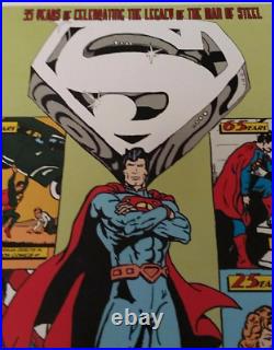 Superman Comic Art Poster 26/35 Limited Edition Artist Signed 75th Anniversary