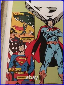 Superman Comic Art Poster 26/35 Limited Edition Artist Signed 75th Anniversary