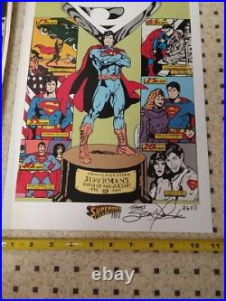 Superman Comic Art Poster 26/35 Limited Edition Artist Signed 75th Anniversary
