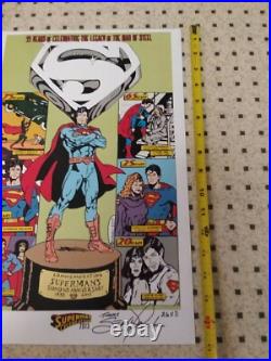 Superman Comic Art Poster 26/35 Limited Edition Artist Signed 75th Anniversary