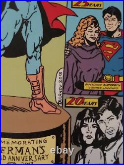 Superman Comic Art Poster 26/35 Limited Edition Artist Signed 75th Anniversary