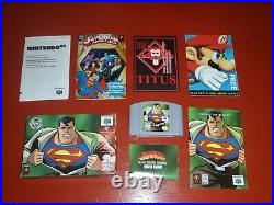 Superman (Nintendo 64, 1999 N64) -Complete withRegistration/Comic Book/Poster