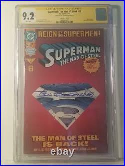 Superman The Man of Steel #22 SIGNED by Jon Bogdanove 9.2 CGC Die-Cut Cover