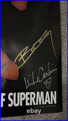 Superman is Back Promo Poster 1993 Autographed Mike Carlin & BOG