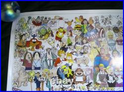 Support The Kids Original 1987 Poster Comic Book Strips Signatures P1019 B1a