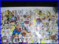 Support The Kids Original 1987 Poster Comic Book Strips Signatures P1019 B1a