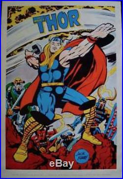 THOR MARVELMANIA 1970 Vintage Marvel comics poster 23x35 JACK KIRBY