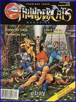 THUNDERCATS MAGAZINE PREMIERE ISSUE 1 COMIC BOOK 1ST PRINT 1987 WithPOSTER