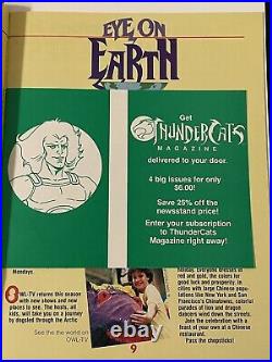 THUNDERCATS MAGAZINE PREMIERE ISSUE 1 COMIC BOOK 1ST PRINT 1987 WithPOSTER